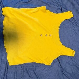 SHEIN Bright Yellow Ruffled Top